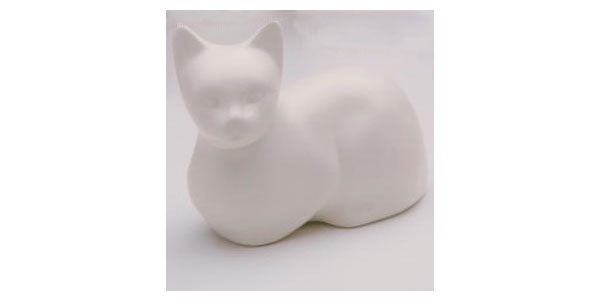 resting cat urn